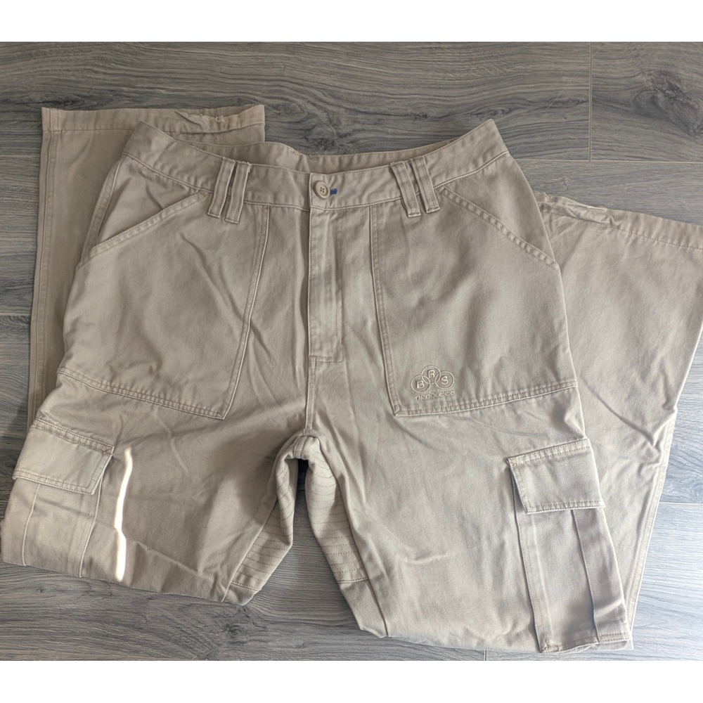 Vintage Nike Cargo Pants Mens 36 Tan BRS Products Utility Pockets Workwear 90s